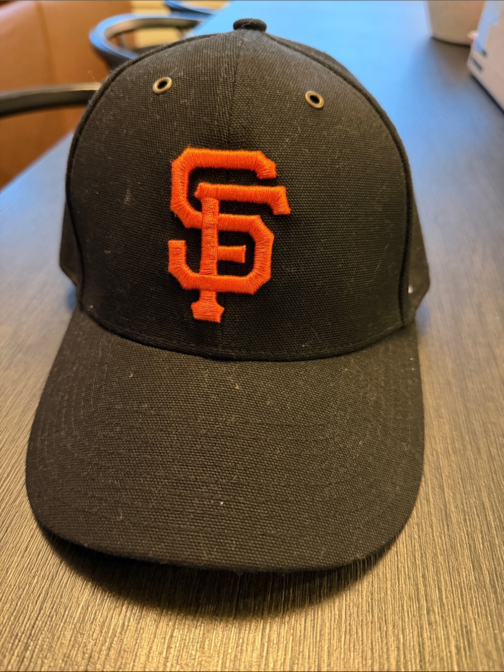 San Francisco Giants x Carhartt Black Baseball Cap with Orange SF Logo